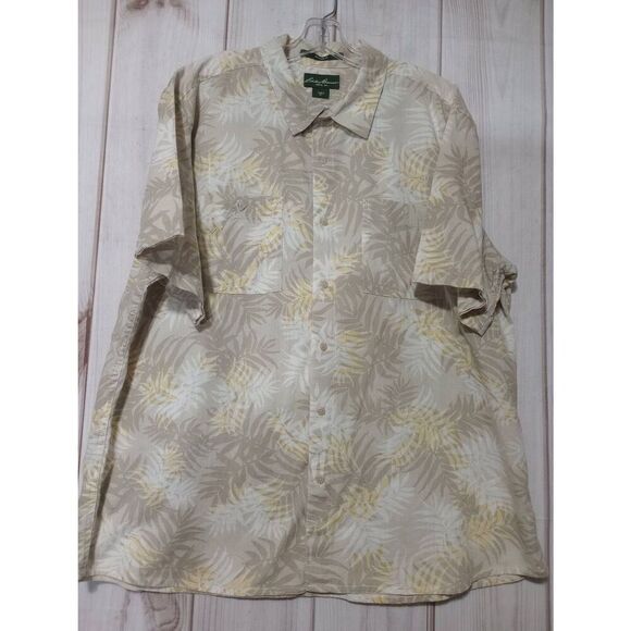 Eddie Bauer Shirt Men's Extra Large Button Front Hawaiian - Picture 1 of 8